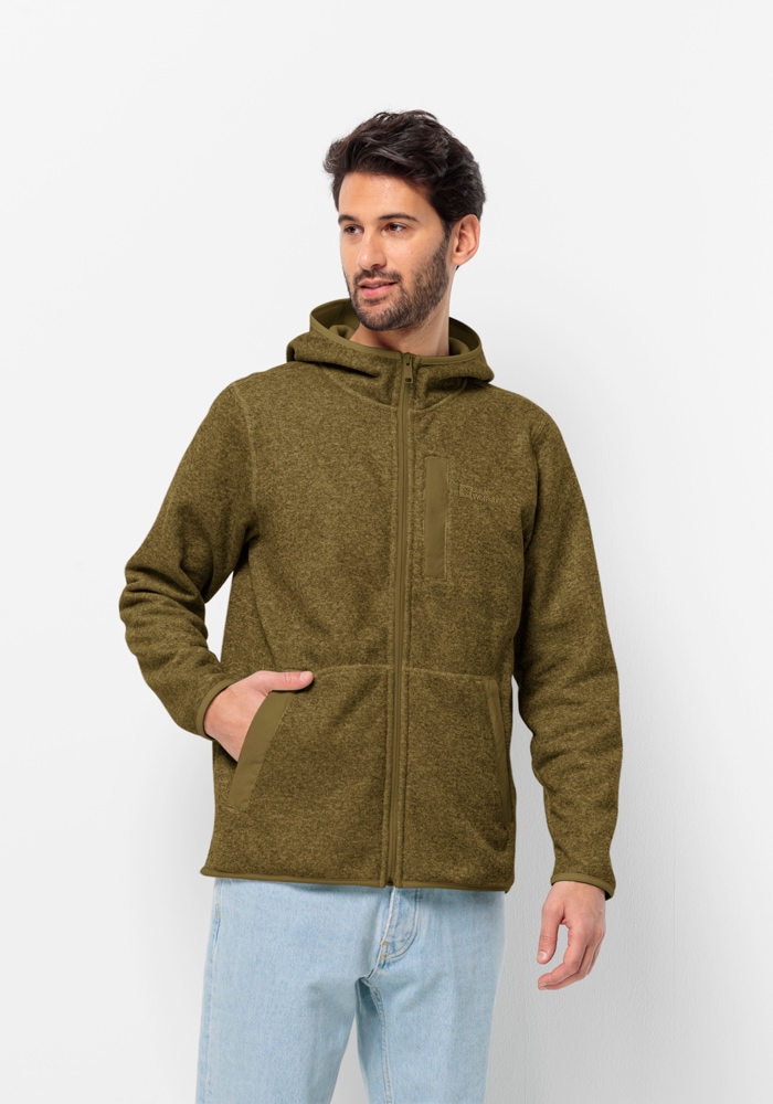 Jack Wolfskin Fleecejacke »TANNENSPUR HOODED JKT M«, mit Kapuze von Jack Wolfskin