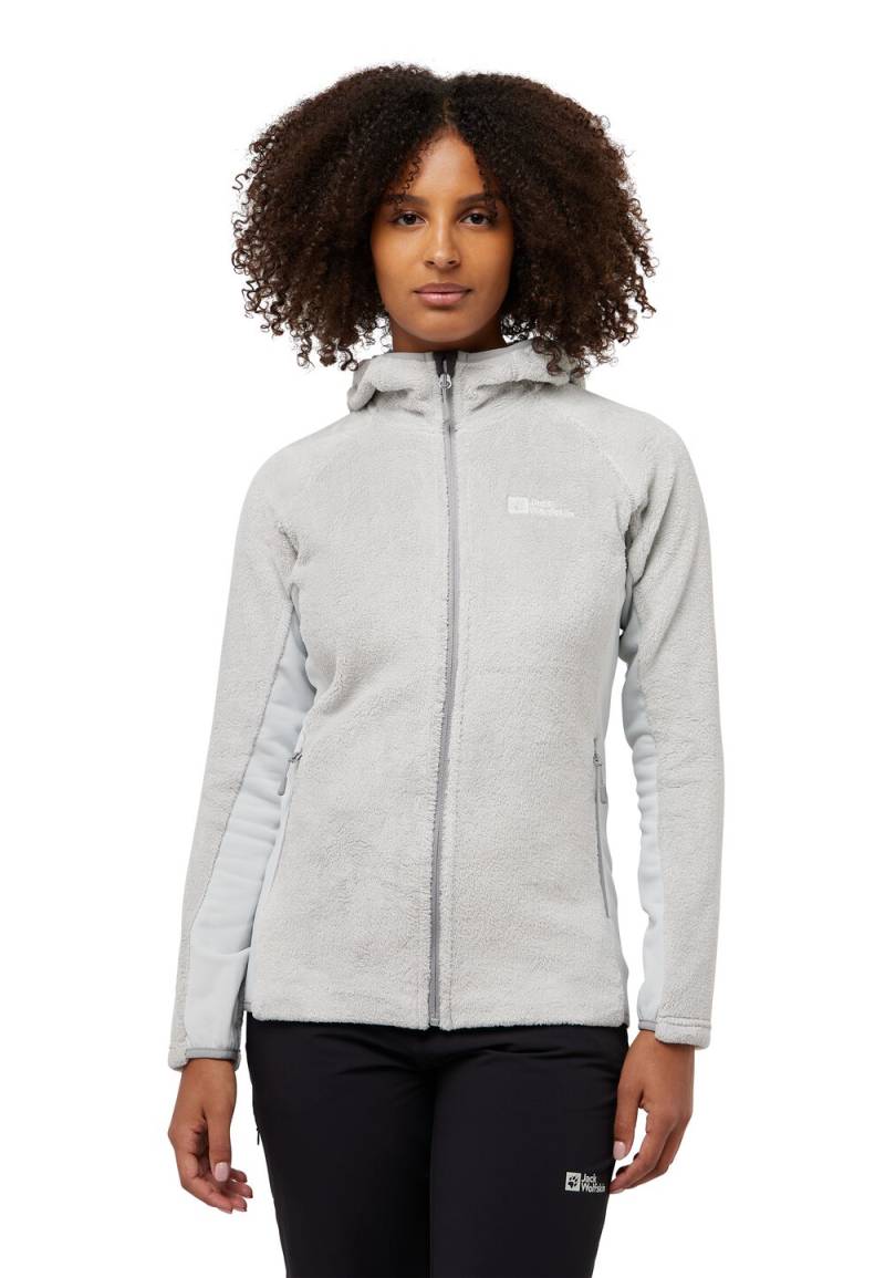 Jack Wolfskin Fleecejacke mit Kapuze Damen Rotwand Hooded FZ Women 2XL cool grey Cool Grey von Jack Wolfskin