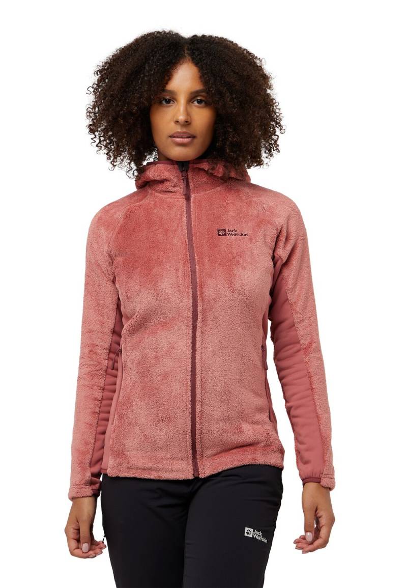 Jack Wolfskin Fleecejacke mit Kapuze Damen Rotwand Hooded FZ Women M mineral red mineral red von Jack Wolfskin