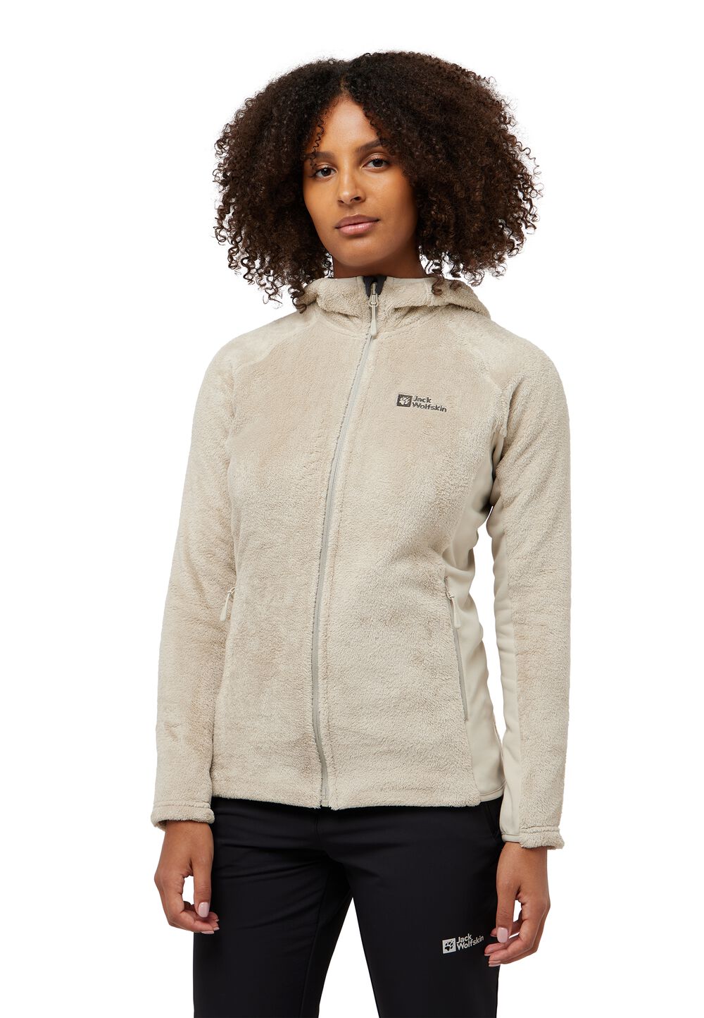 Jack Wolfskin Fleecejacke mit Kapuze Damen Rotwand Hooded FZ Women XS seal seal von Jack Wolfskin