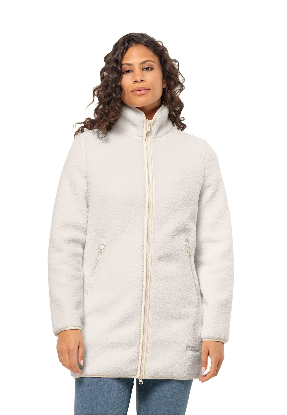 Jack Wolfskin Fleecemantel Damen High Curl Coat Women L cotton white cotton white von Jack Wolfskin