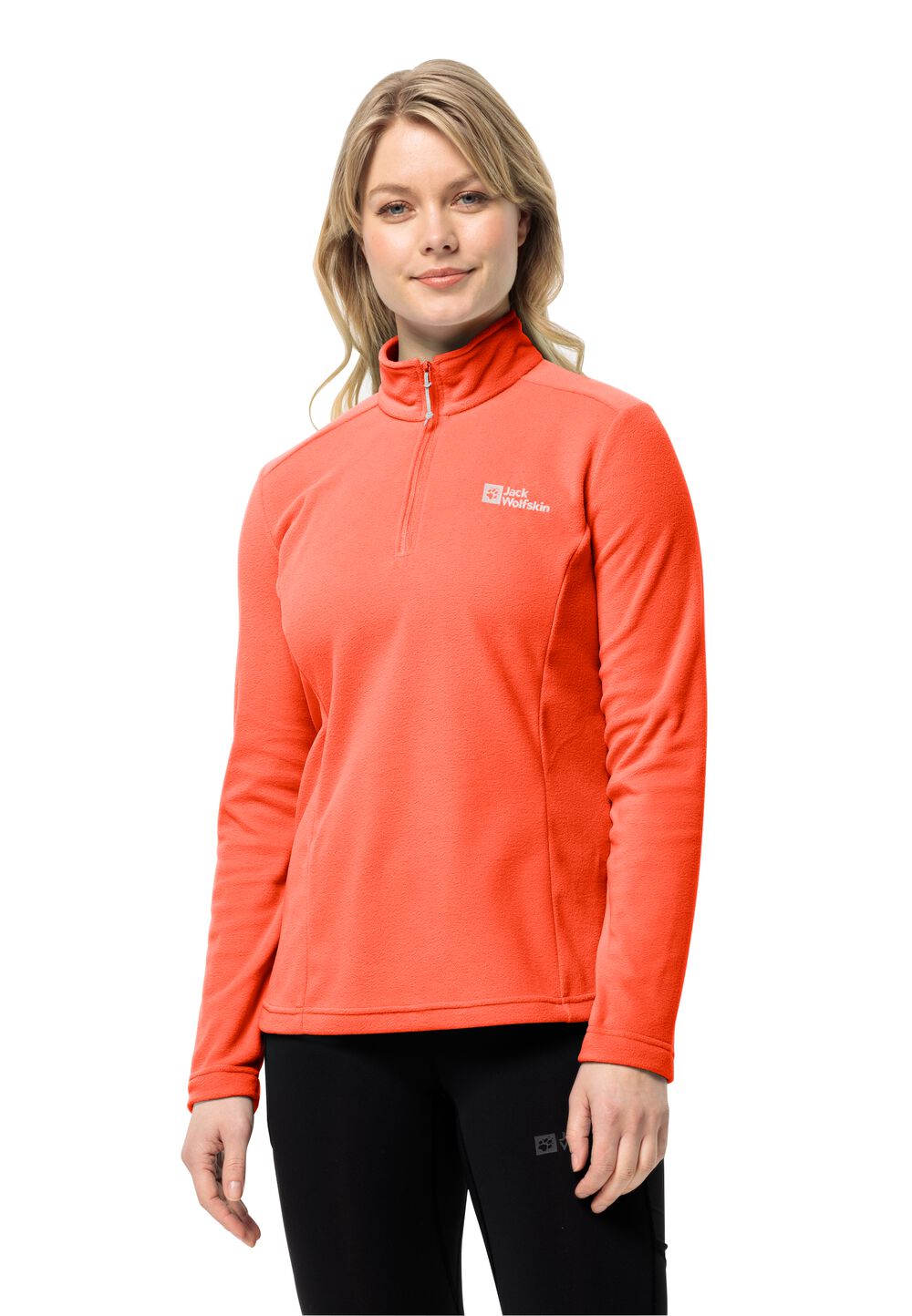 Jack Wolfskin Fleecepullover Damen Taunus HZ Women XS rot digital orange von Jack Wolfskin