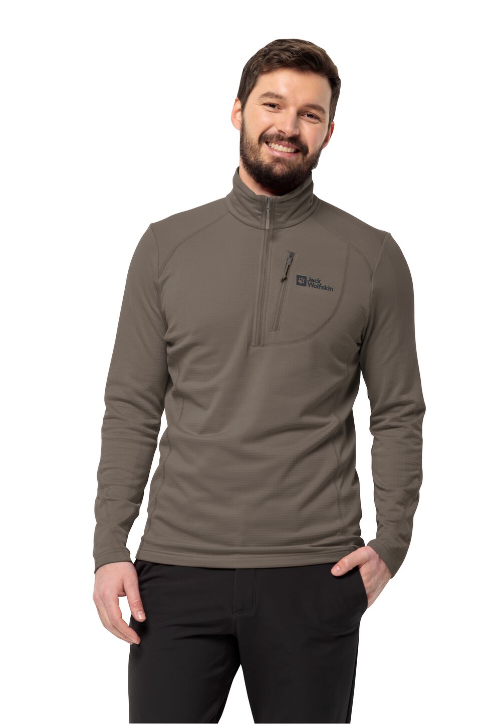 Jack Wolfskin Fleecepullover Herren Kolbenberg HZ Men M cold coffee cold coffee von Jack Wolfskin