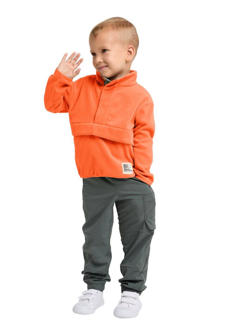 Jack Wolfskin Fleecepullover Kinder Smileyworld Midlayer Kids 128 rot digital orange von Jack Wolfskin