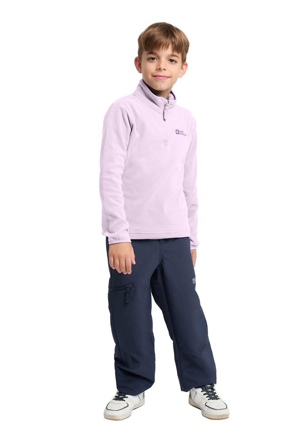 Jack Wolfskin Fleecepullover Kinder Taunus Halfzip Kids 104 pale lavendar pale lavendar von Jack Wolfskin