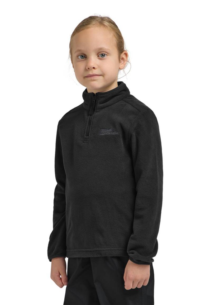 Jack Wolfskin Fleecepullover Kinder Taunus Halfzip Kids 116 granite black granite black von Jack Wolfskin