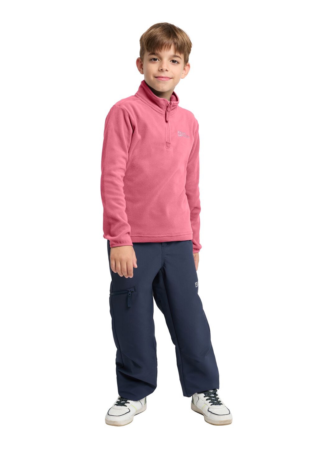 Jack Wolfskin Fleecepullover Kinder Taunus Halfzip Kids 116 soft pink soft pink von Jack Wolfskin