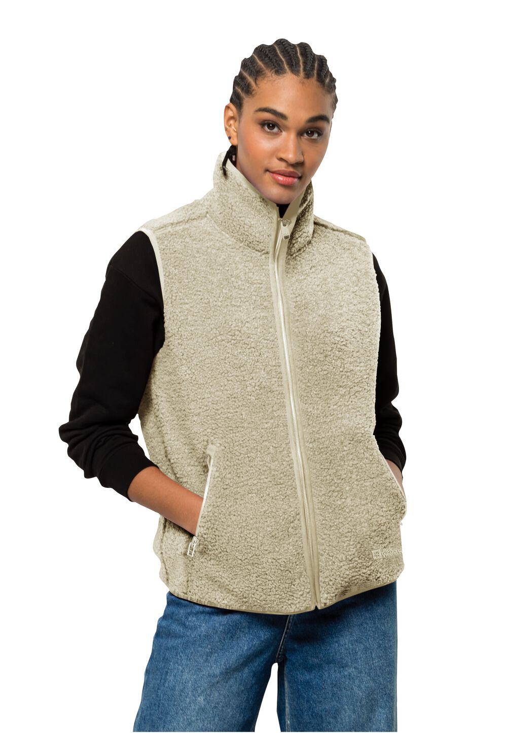 Jack Wolfskin Fleeceweste Damen High Curl Vest Women M panna cotta panna cotta von Jack Wolfskin