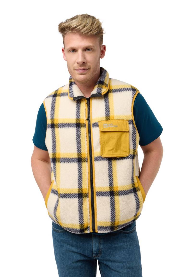 Jack Wolfskin Fleeceweste Herren Felslicht Check Vest Men M panna cotta panna cotta von Jack Wolfskin
