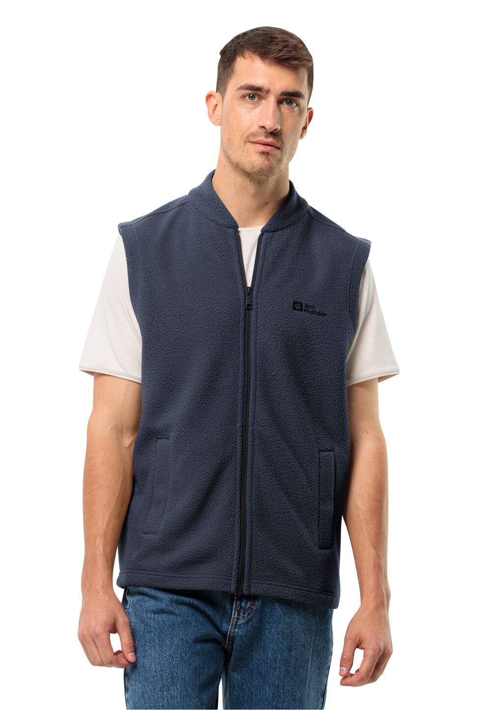 Jack Wolfskin Fleeceweste Herren Light Curl Vest Men M blau night blue von Jack Wolfskin