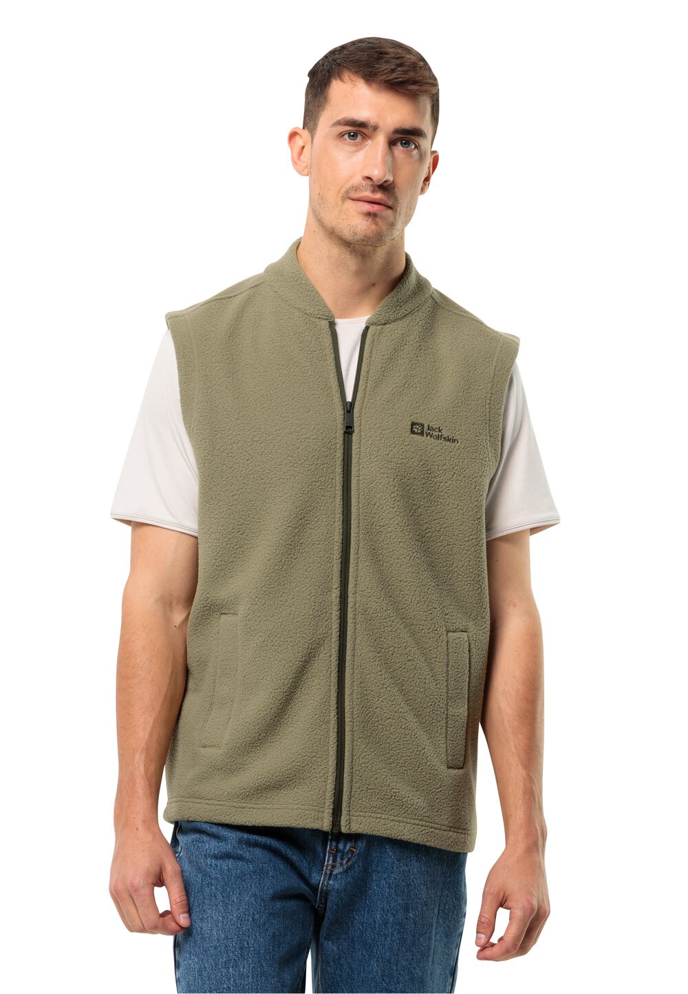 Jack Wolfskin Fleeceweste Herren Light Curl Vest Men M braun bay leaf von Jack Wolfskin