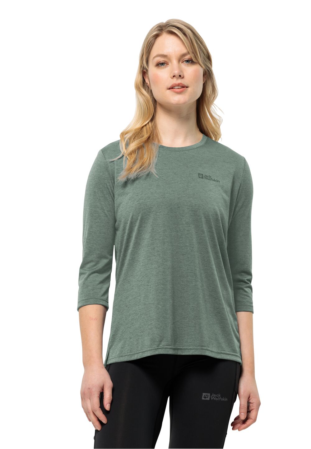 Jack Wolfskin Funktionsshirt Damen Crosstrail 3/4 T-Shirt Women L hedge green hedge green von Jack Wolfskin