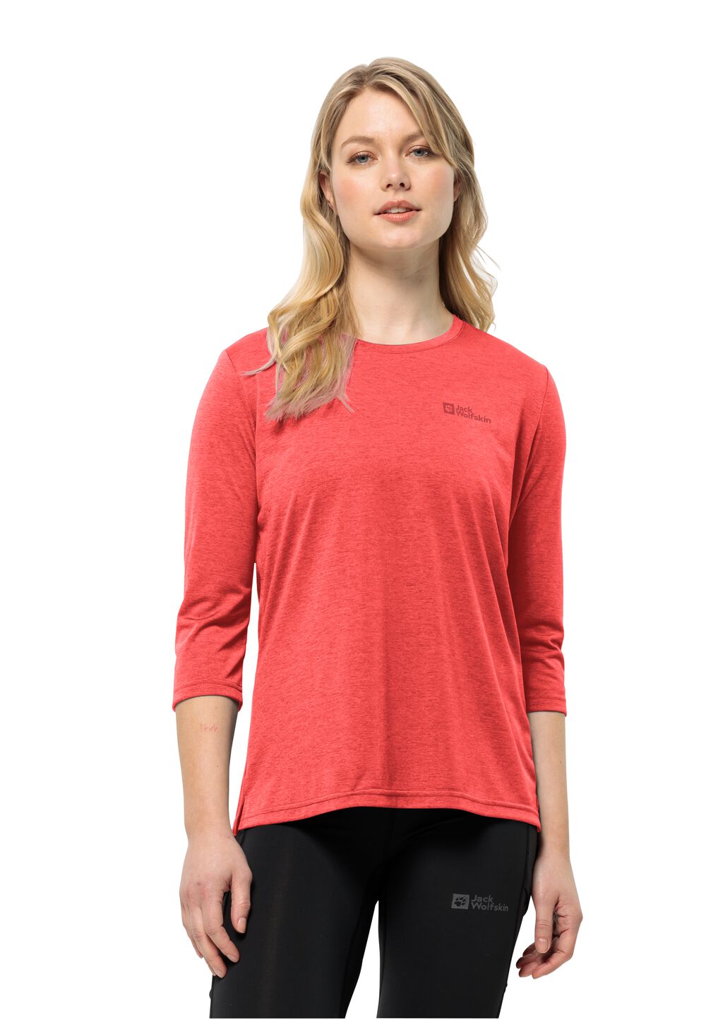 Jack Wolfskin Funktionsshirt Damen Crosstrail 3/4 T-Shirt Women S rot vibrant red von Jack Wolfskin