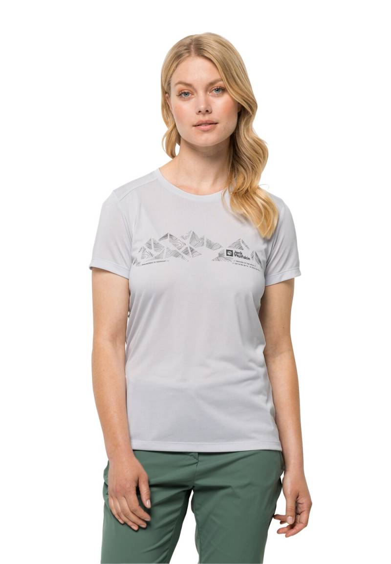 Jack Wolfskin Funktionsshirt Damen Crosstrail Graphic T-Shirt Women M white cloud white cloud von Jack Wolfskin