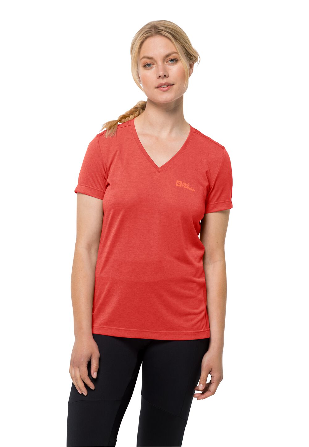 Jack Wolfskin Funktionsshirt Damen Crosstrail T-Shirt Women L tango orange tango orange von Jack Wolfskin