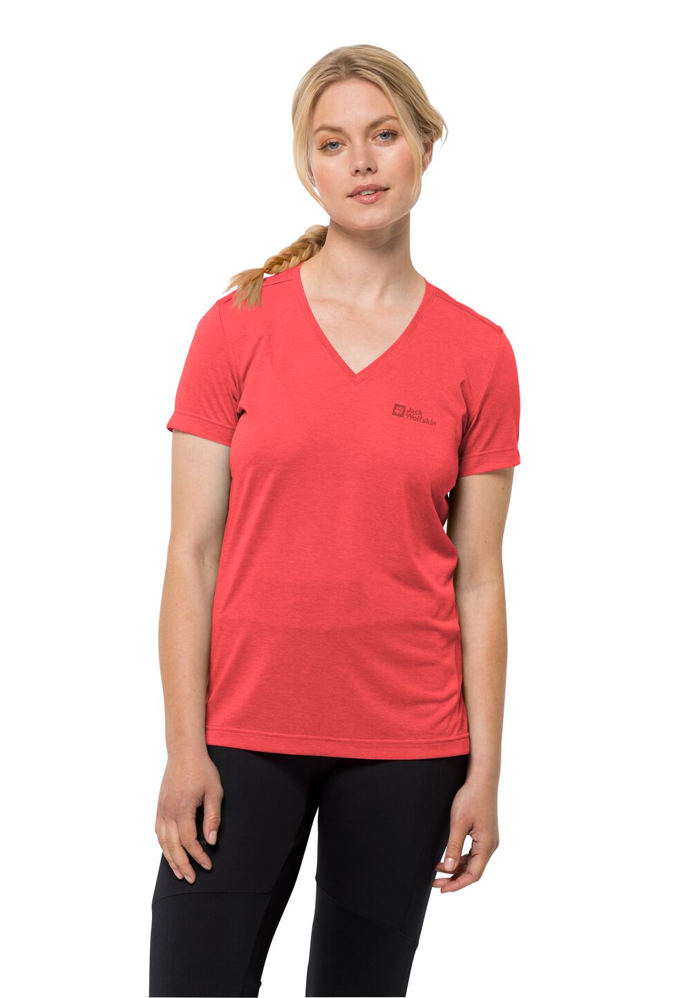 Jack Wolfskin Funktionsshirt Damen Crosstrail T-Shirt Women M rot vibrant red von Jack Wolfskin