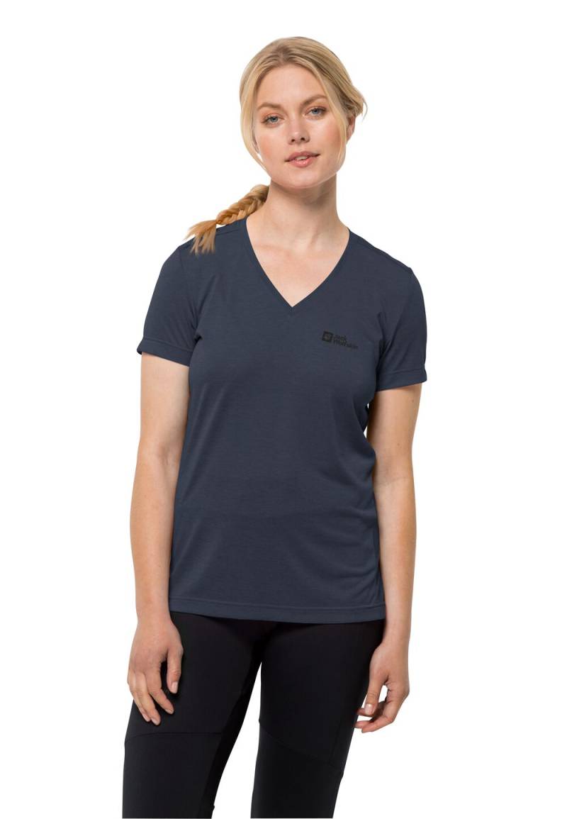 Jack Wolfskin Funktionsshirt Damen Crosstrail T-Shirt Women S blau night blue von Jack Wolfskin