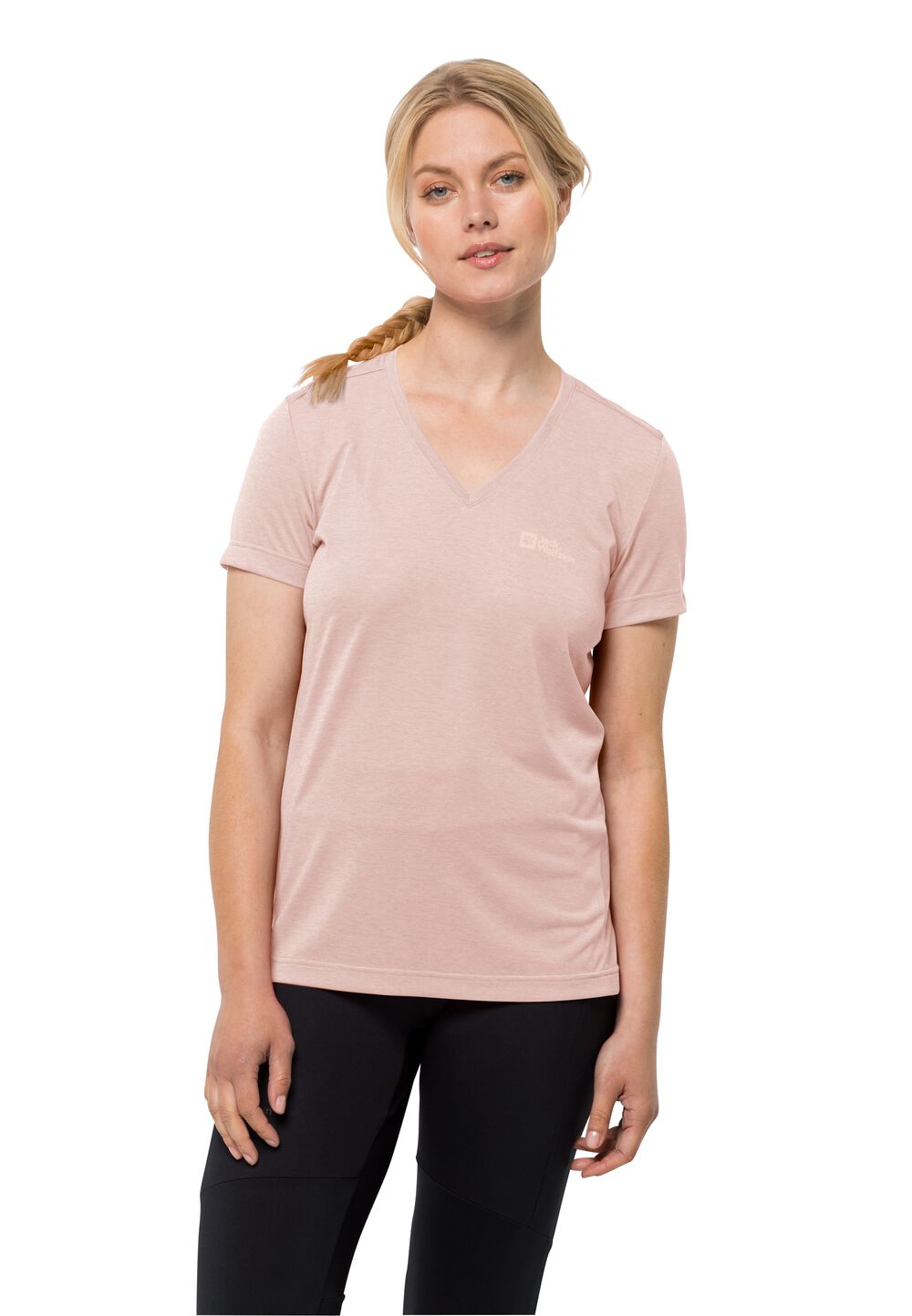 Jack Wolfskin Funktionsshirt Damen Crosstrail T-Shirt Women XL rose smoke rose smoke von Jack Wolfskin