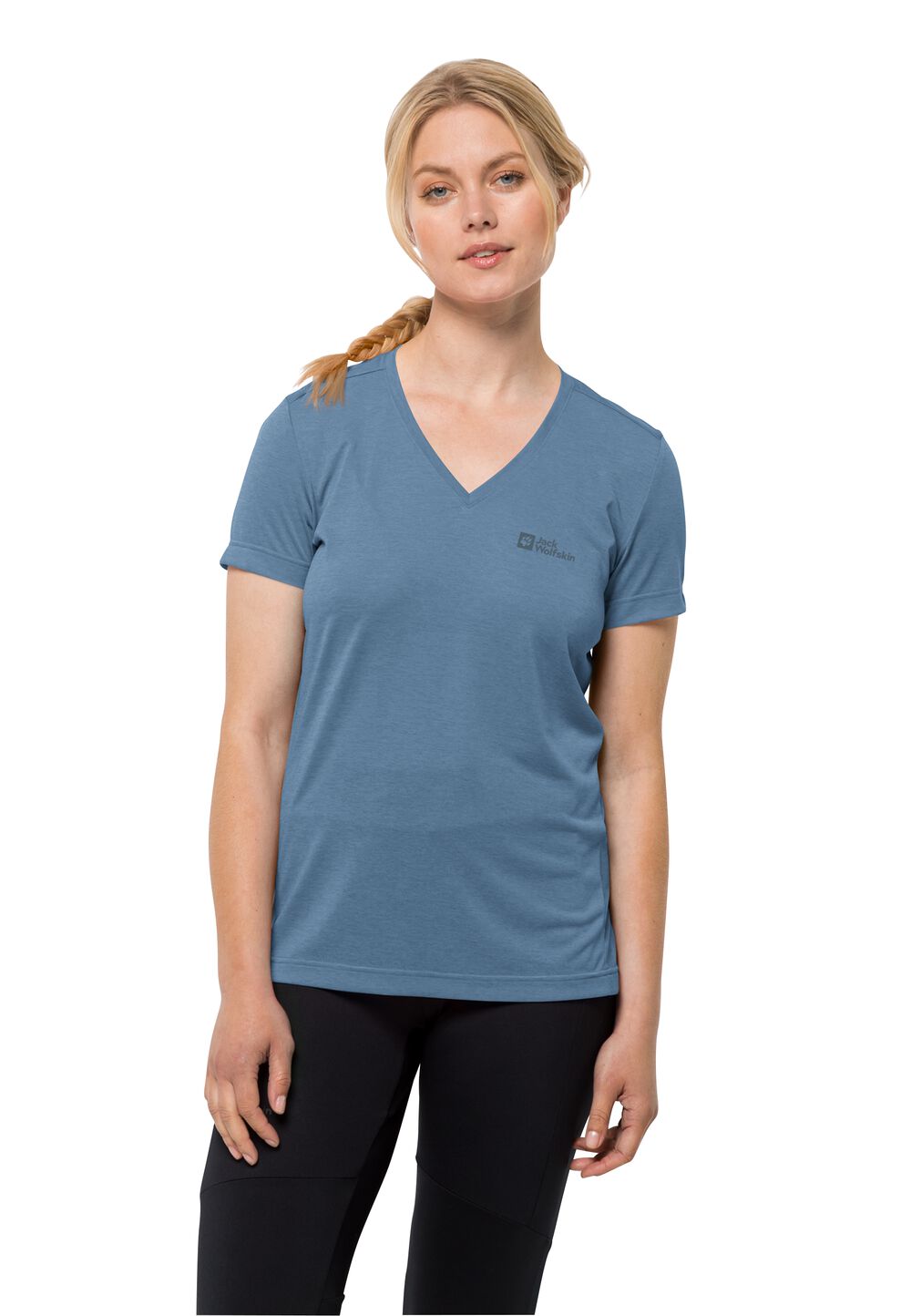 Jack Wolfskin Funktionsshirt Damen Crosstrail T-Shirt Women XS elemental blue elemental blue von Jack Wolfskin