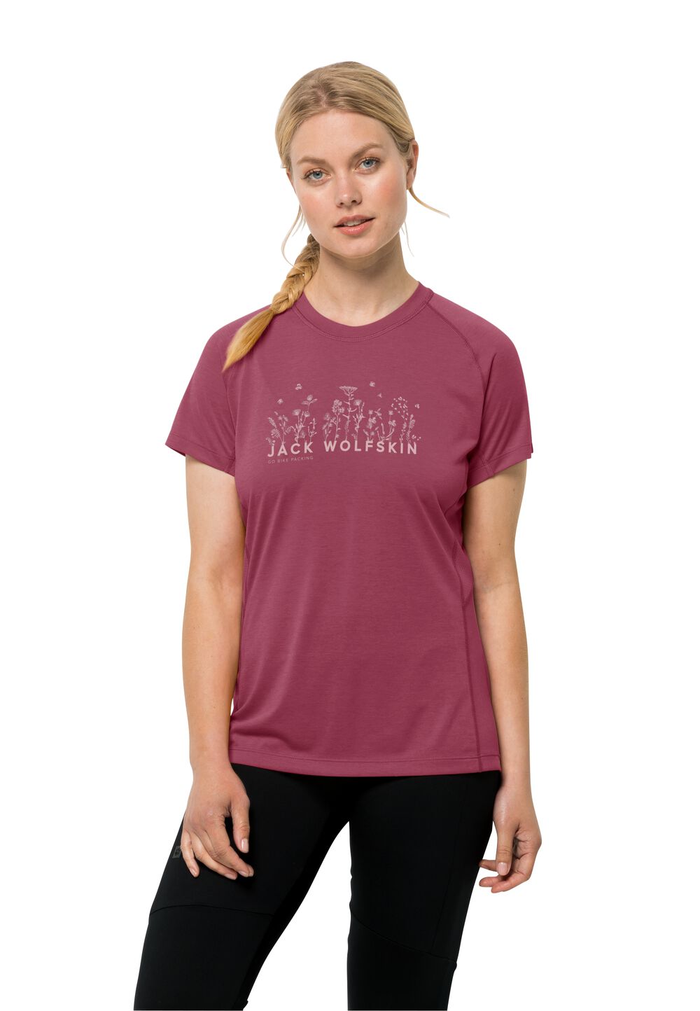 Jack Wolfskin Funktionsshirt Damen Morobbia Vent Support System T-Shirt Women S sangria red sangria red von Jack Wolfskin