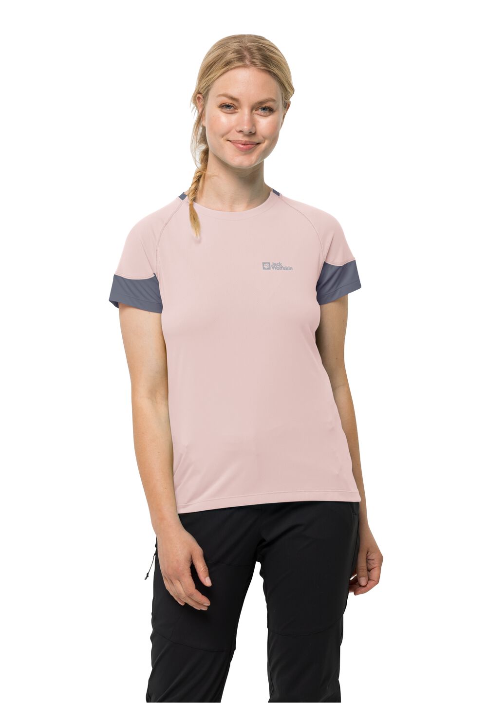 Jack Wolfskin Funktionsshirt Damen Narrows T-Shirt Women XS rose smoke rose smoke von Jack Wolfskin