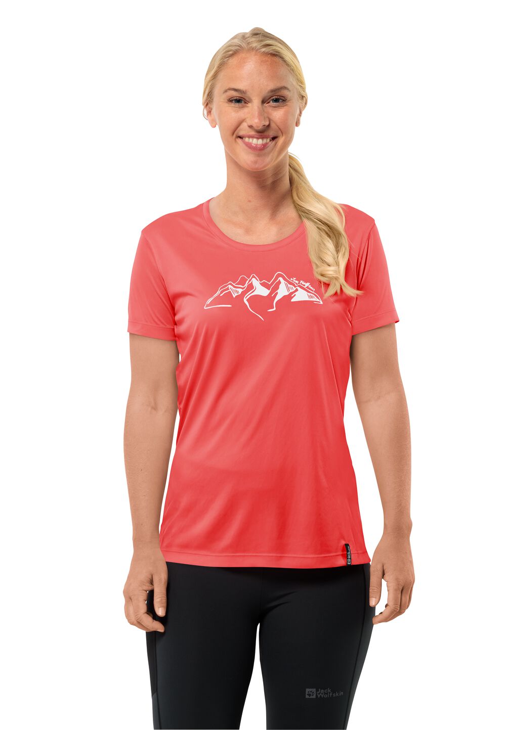 Jack Wolfskin Funktionsshirt Damen Peak Graphic T-Shirt Women XS rot vibrant red von Jack Wolfskin