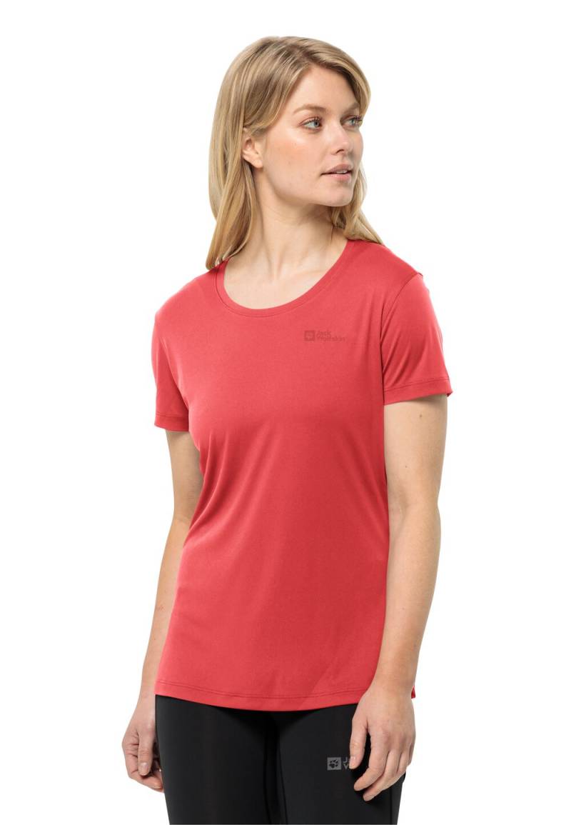 Jack Wolfskin Funktionsshirt Damen Tech T-Shirt Women S rot vibrant red von Jack Wolfskin