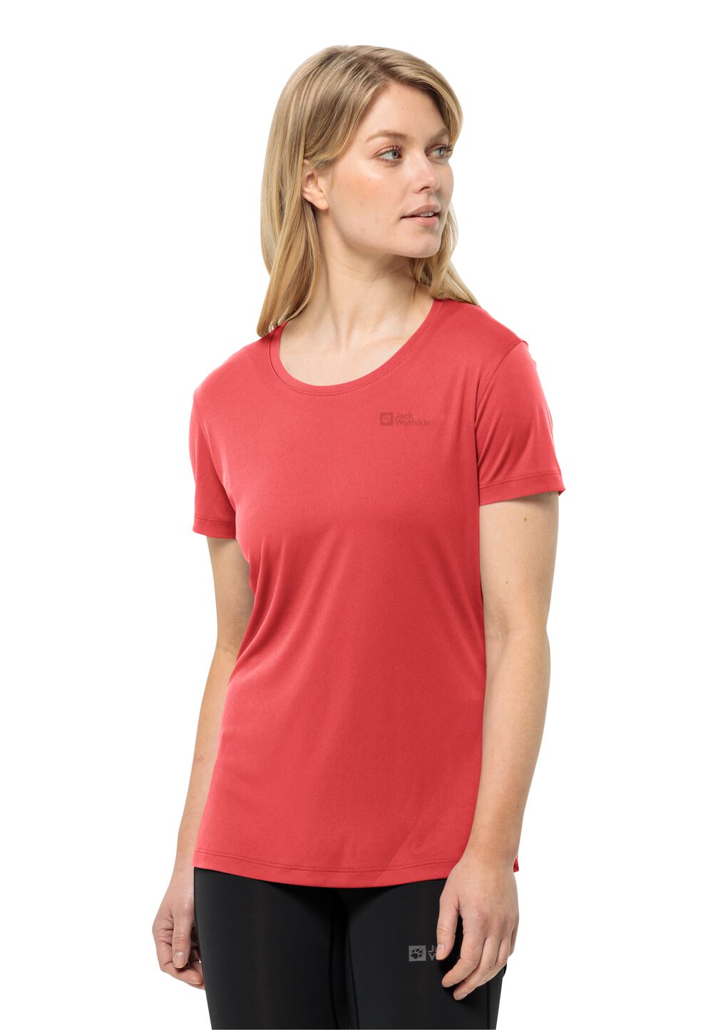 Jack Wolfskin Funktionsshirt Damen Tech T-Shirt Women XS rot vibrant red von Jack Wolfskin