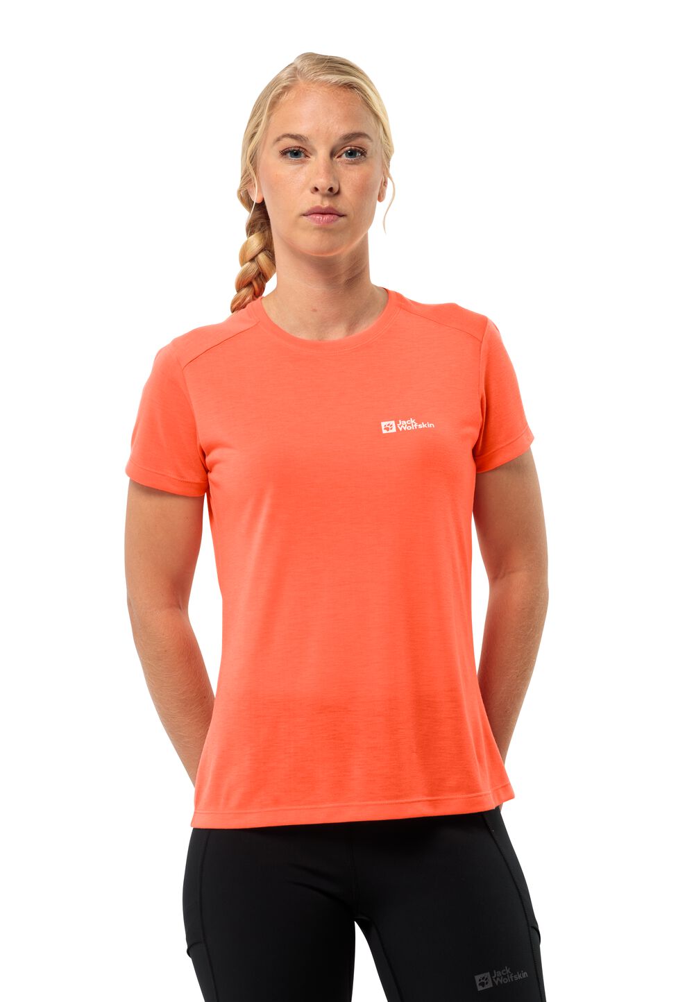 Jack Wolfskin Funktionsshirt Damen Vonnan S/S T-Shirt Women S rot digital orange von Jack Wolfskin