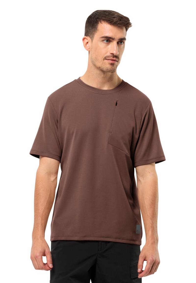 Jack Wolfskin Funktionsshirt Herren Bike Commute T-Shirt Men XXL dark rust Dark Rust von Jack Wolfskin
