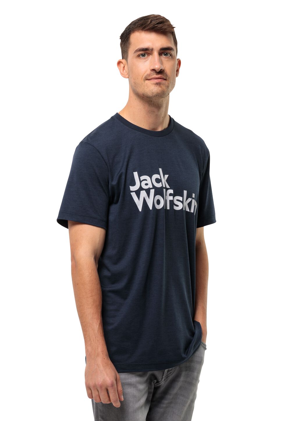 Jack Wolfskin Funktionsshirt Herren Brand T-Shirt Men 3XL blau night blue von Jack Wolfskin