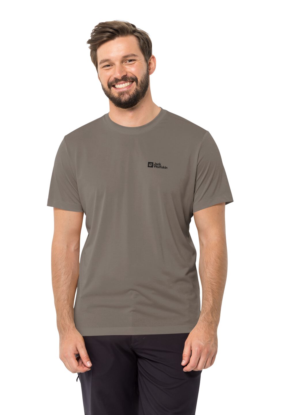 Jack Wolfskin Funktionsshirt Herren Hiking S/S Graphic T-Shirt Men M cold coffee cold coffee von Jack Wolfskin