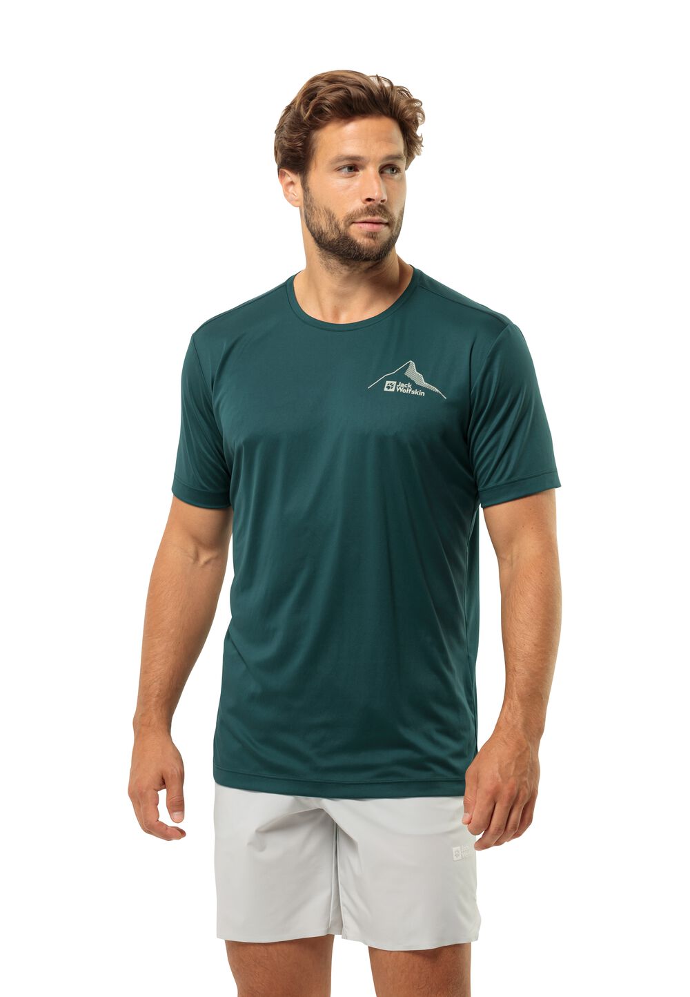Jack Wolfskin Funktionsshirt Herren Peak Graphic T-Shirt Men S emerald emerald von Jack Wolfskin