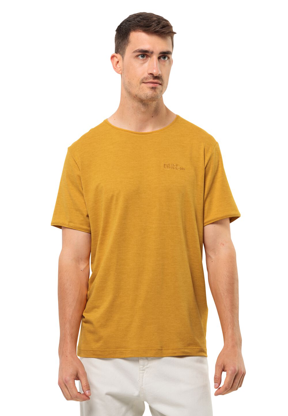 Jack Wolfskin Funktionsshirt Herren Travel T-Shirt Men L braun curry von Jack Wolfskin