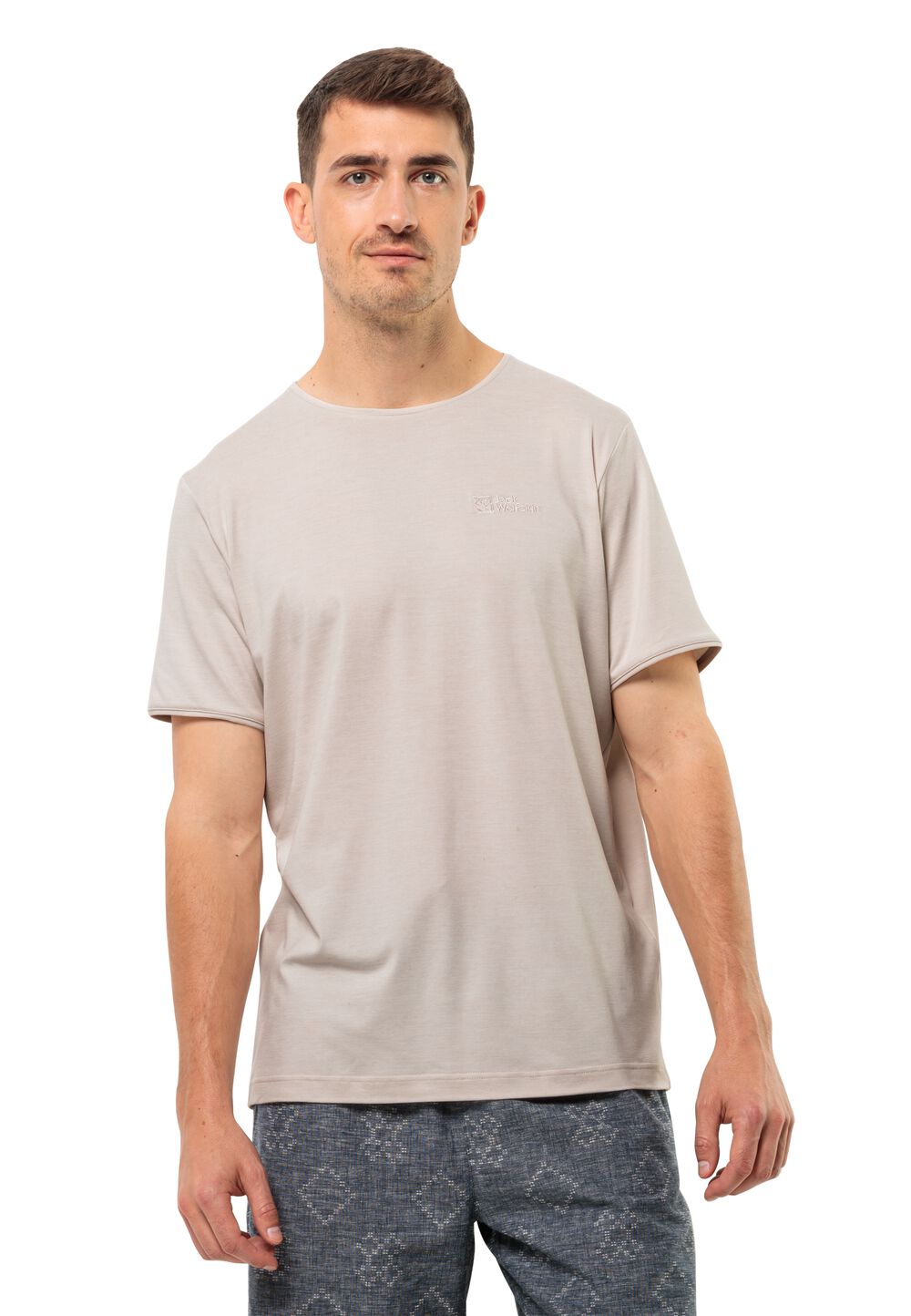 Jack Wolfskin Funktionsshirt Herren Travel T-Shirt Men M sea shell sea shell von Jack Wolfskin