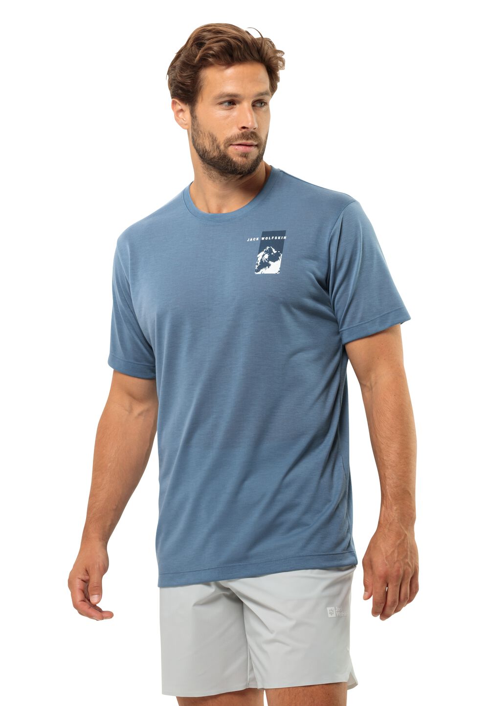 Jack Wolfskin Funktionsshirt Herren Vonnan S/S Graphic T-Shirt Men L elemental blue elemental blue von Jack Wolfskin
