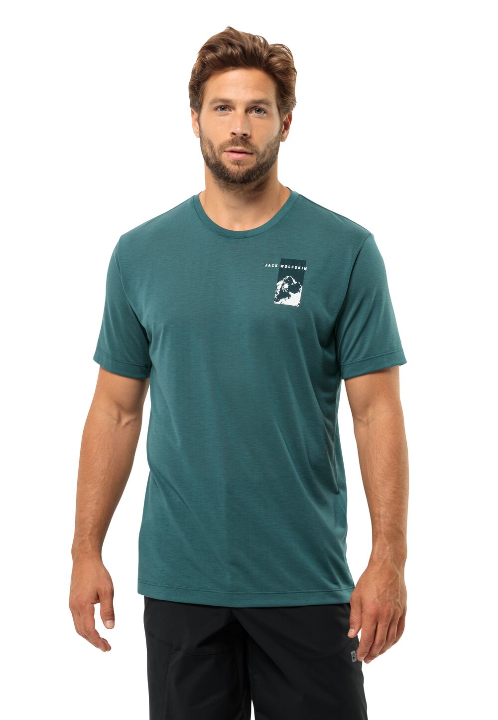 Jack Wolfskin Funktionsshirt Herren Vonnan S/S Graphic T-Shirt Men M emerald emerald von Jack Wolfskin