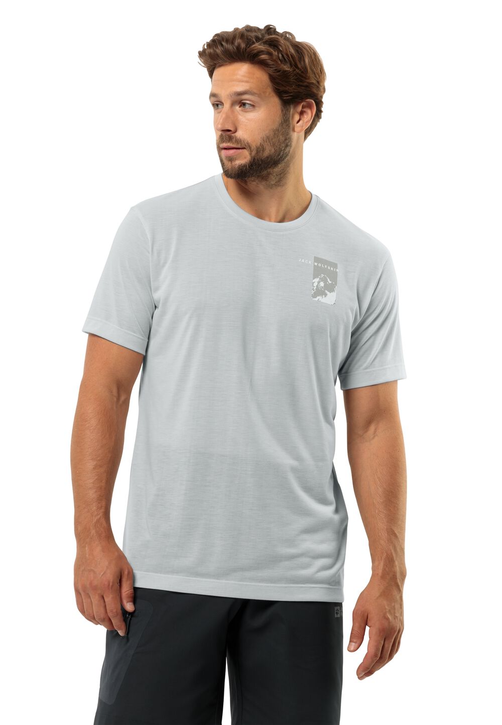 Jack Wolfskin Funktionsshirt Herren Vonnan S/S Graphic T-Shirt Men XL grau cool grey von Jack Wolfskin