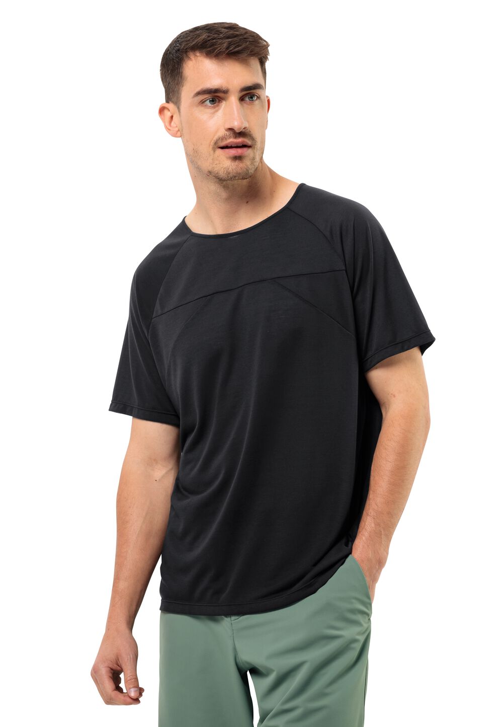 Jack Wolfskin Funktionsshirt Herren Wanderword T-Shirt Men L schwarz granite black von Jack Wolfskin