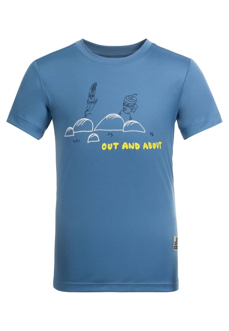 Jack Wolfskin Funktionsshirt Kinder OUT AND About T-Shirt Kids 92 elemental blue Elemental Blue von Jack Wolfskin