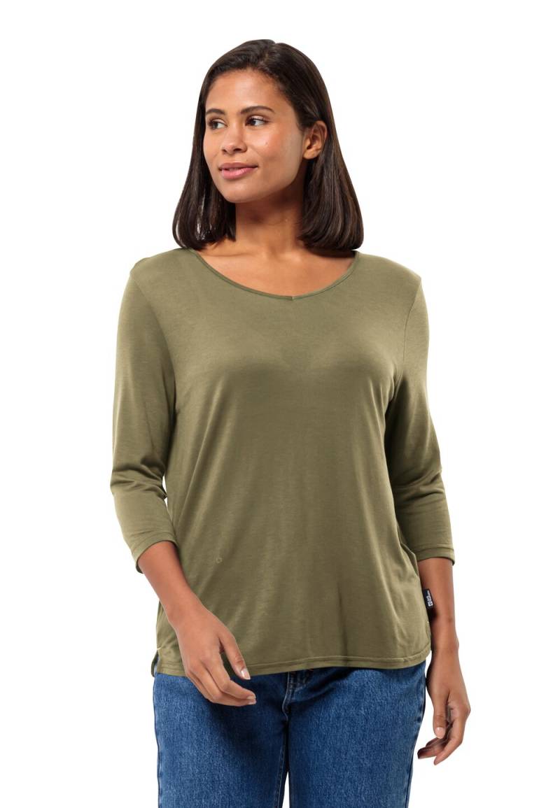 Jack Wolfskin Halbarm Shirt Damen Mola 3|4 T-Shirt Women XS bay leaf Bay Leaf von Jack Wolfskin
