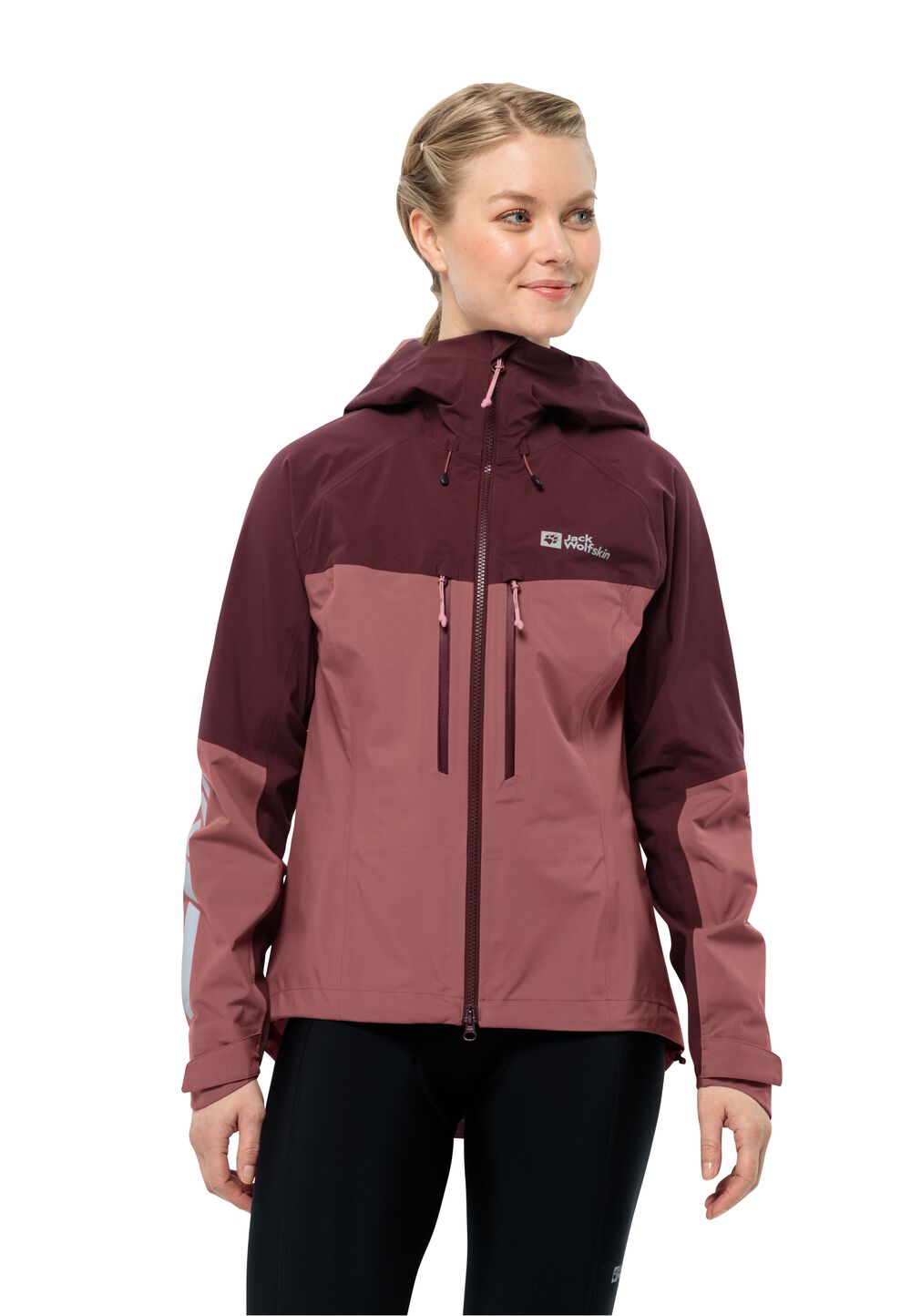 Jack Wolfskin Hardshell Fahrrad-Regenjacke Damen Morobbia 3L Jacket Women L apple butter apple butter von Jack Wolfskin