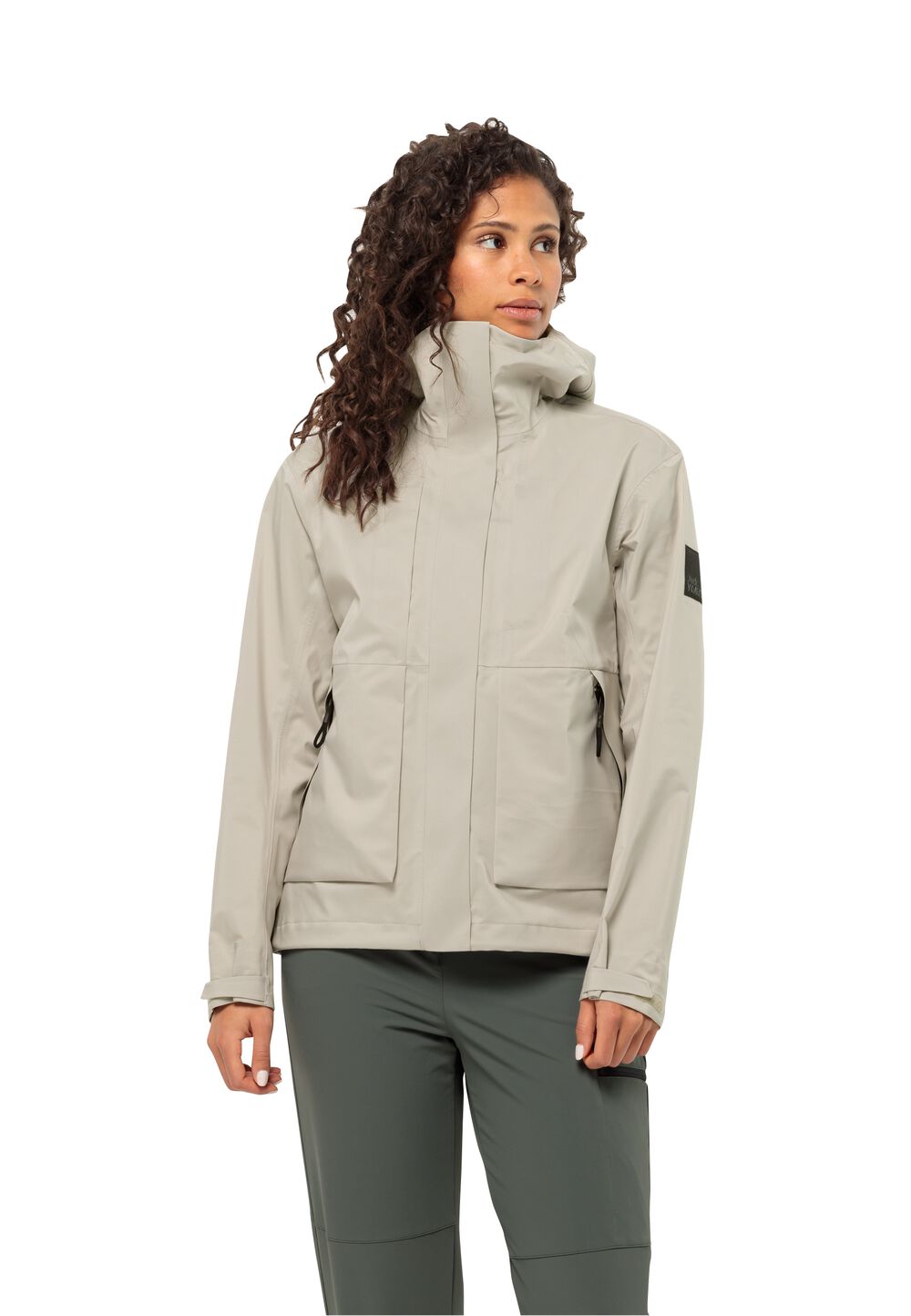 Jack Wolfskin Hardshell-Regenjacke Damen Wandermood 3L Jacket Women 006 dusty grey dusty grey von Jack Wolfskin