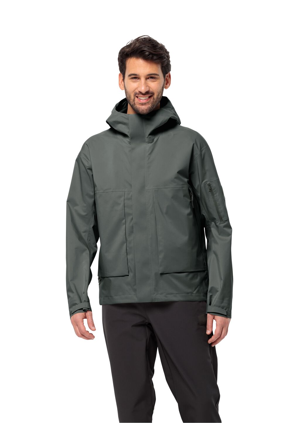 Jack Wolfskin Hardshell-Regenjacke Herren Wandermood 3L Jacket Men XXL grau slate green von Jack Wolfskin