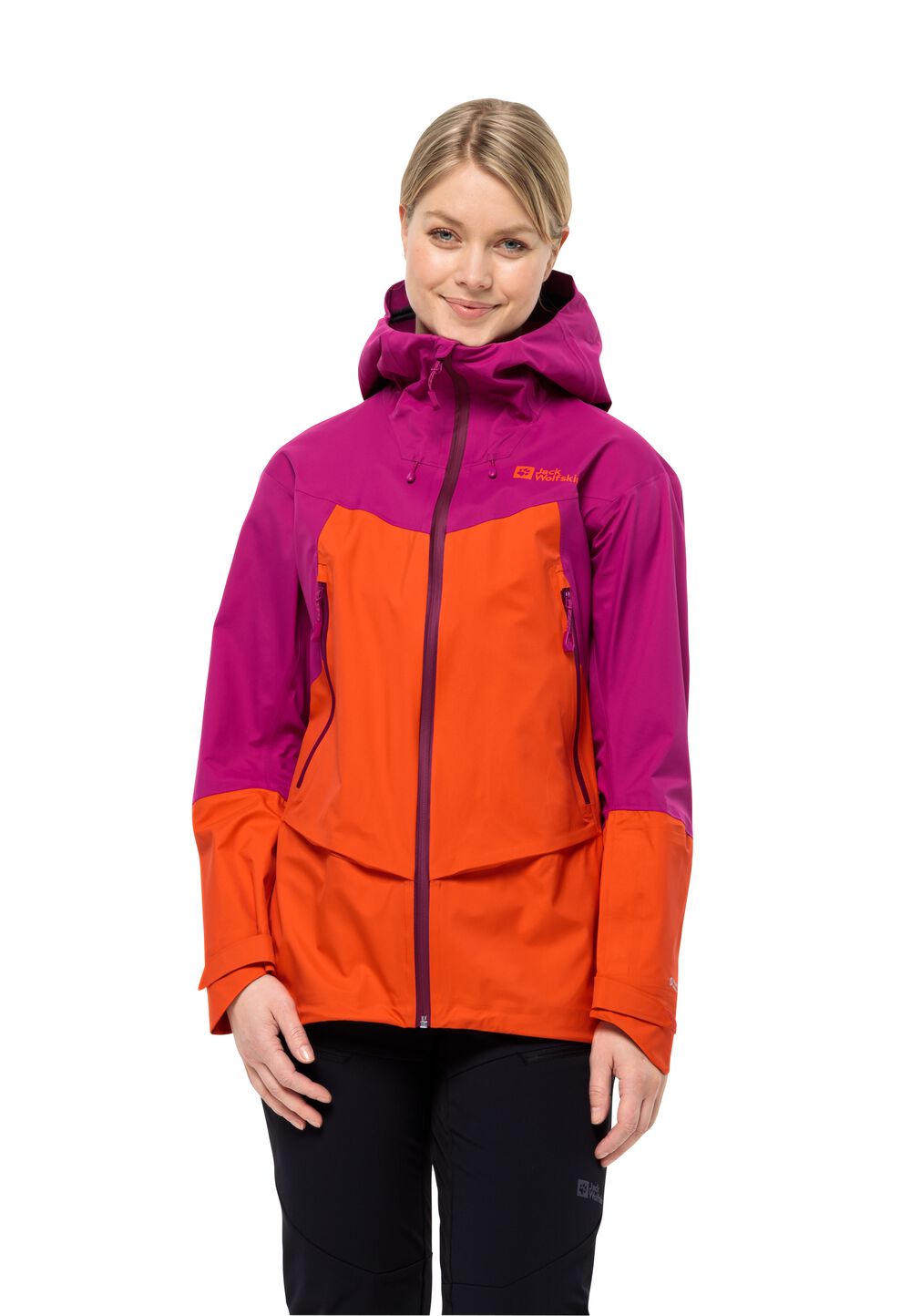 Jack Wolfskin Hardshell Skitouren-Jacke mit RECCO® Ortungssystem Damen Alpspitze Pro 3L Jacket Women M vibrant orange vibrant orange von Jack Wolfskin