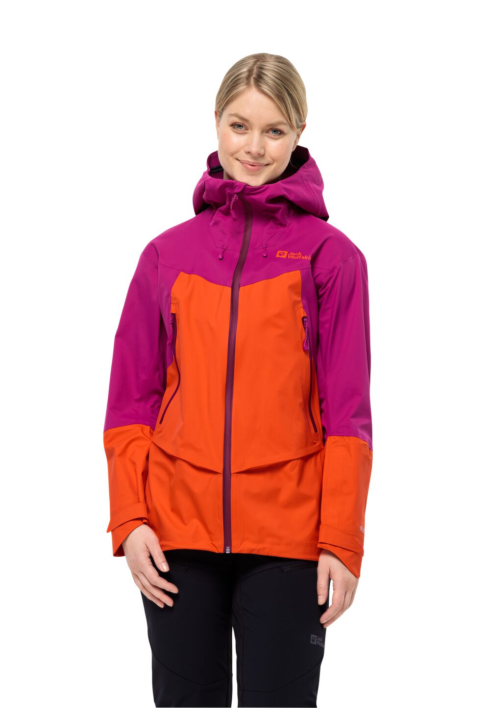Jack Wolfskin Hardshell Skitouren-Jacke mit RECCO® Ortungssystem Damen Alpspitze Pro 3L Jacket Women XL vibrant orange vibrant orange von Jack Wolfskin