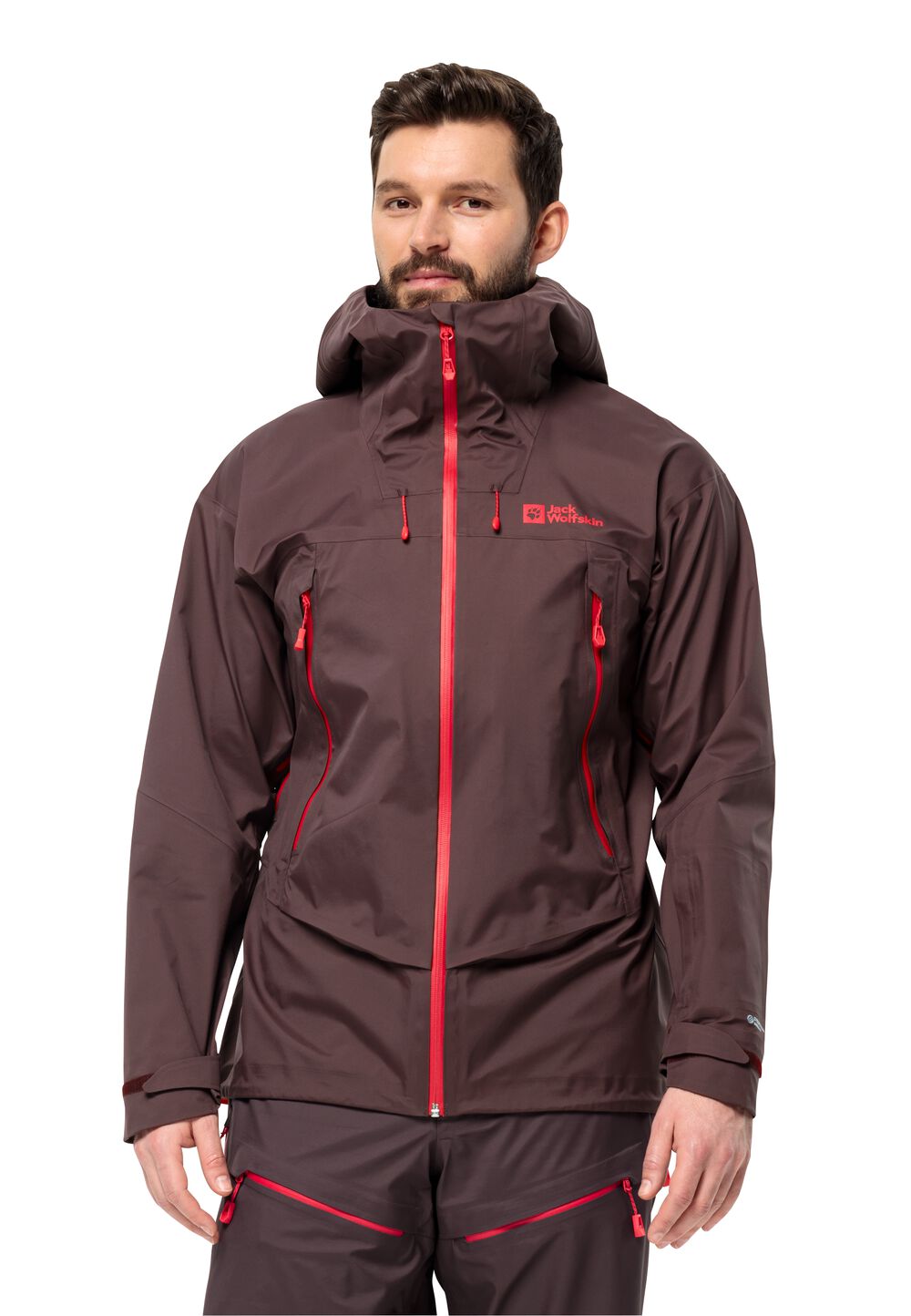 Jack Wolfskin Hardshell Skitouren-Jacke mit RECCO® Ortungssystem Herren Alpspitze Pro 3L Jacket Men L red earth red earth von Jack Wolfskin