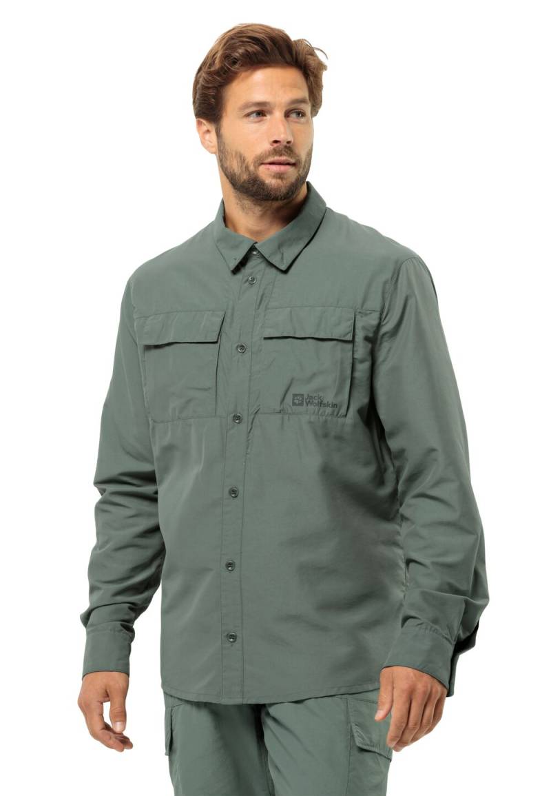 Jack Wolfskin Hemd Mit Mückenschutz Herren Barrier L/S Shirt Men L hedge green hedge green von Jack Wolfskin