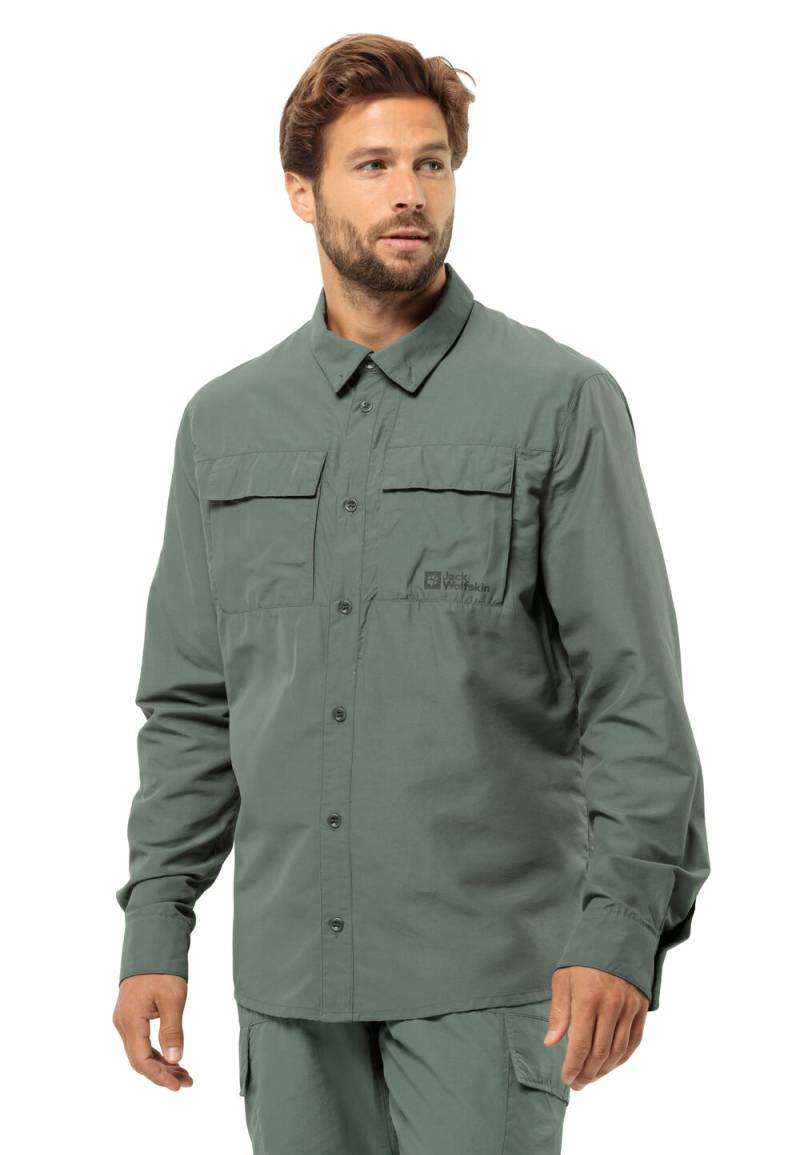 Jack Wolfskin Hemd mit Mückenschutz Herren Barrier LS Shirt Men XL hedge green Hedge Green von Jack Wolfskin