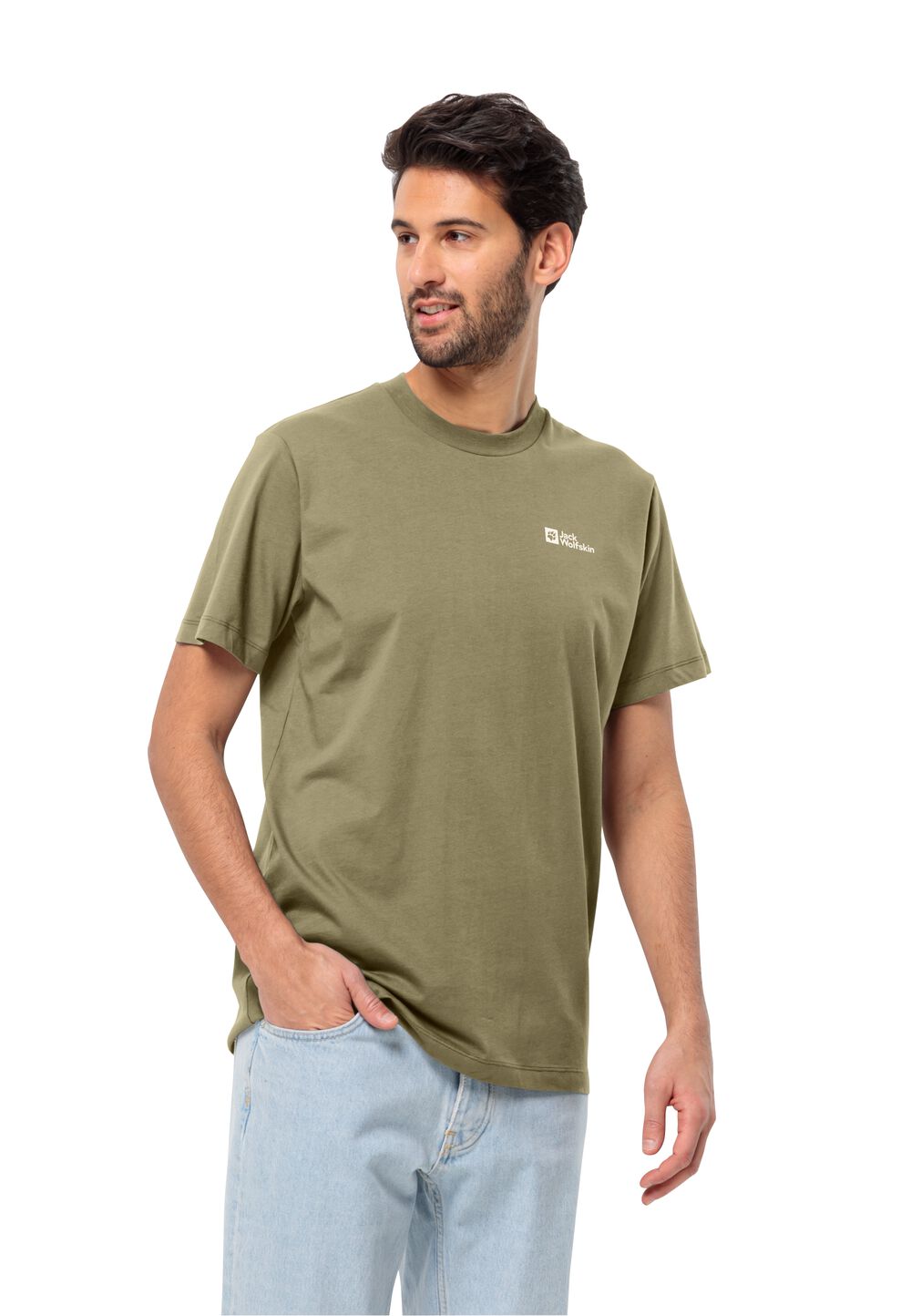 Jack Wolfskin Herren T-shirt aus Bio-Baumwolle Essential T-Shirt Men M braun bay leaf von Jack Wolfskin